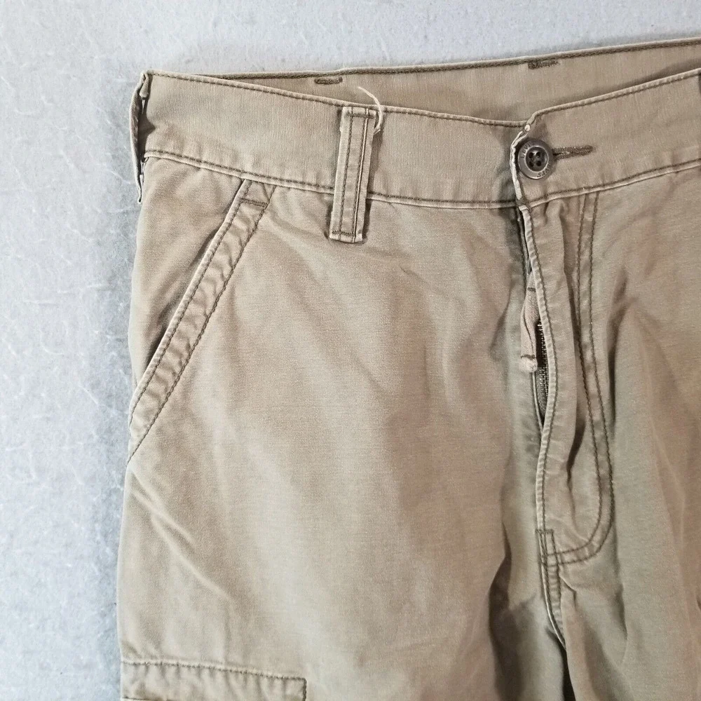 Levi's cargo shorts men's 31x11 brown heavy cotton outdoor Urban long hiking